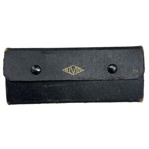 Vintage Alvin W Germany Drafting Set Compass Drawing Tools Instruments Case READ